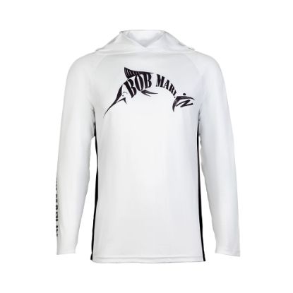 Bob Marlin Performance Hoody BM White - Best quality fishing accessories - Anglersbay