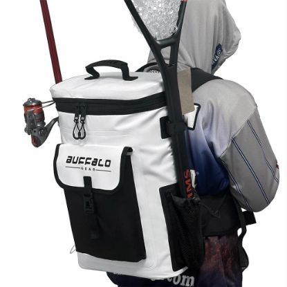 Picture of Buffalo Gear 20L Insulated Fishing Cooler Backpack With Drain Valve