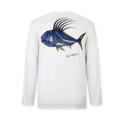 Picture of Bob Marlin Performance Shirt Natty Rooster White