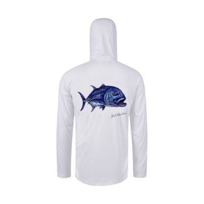Picture of Bob Marlin Performance Hoody With Mask Natty GT White