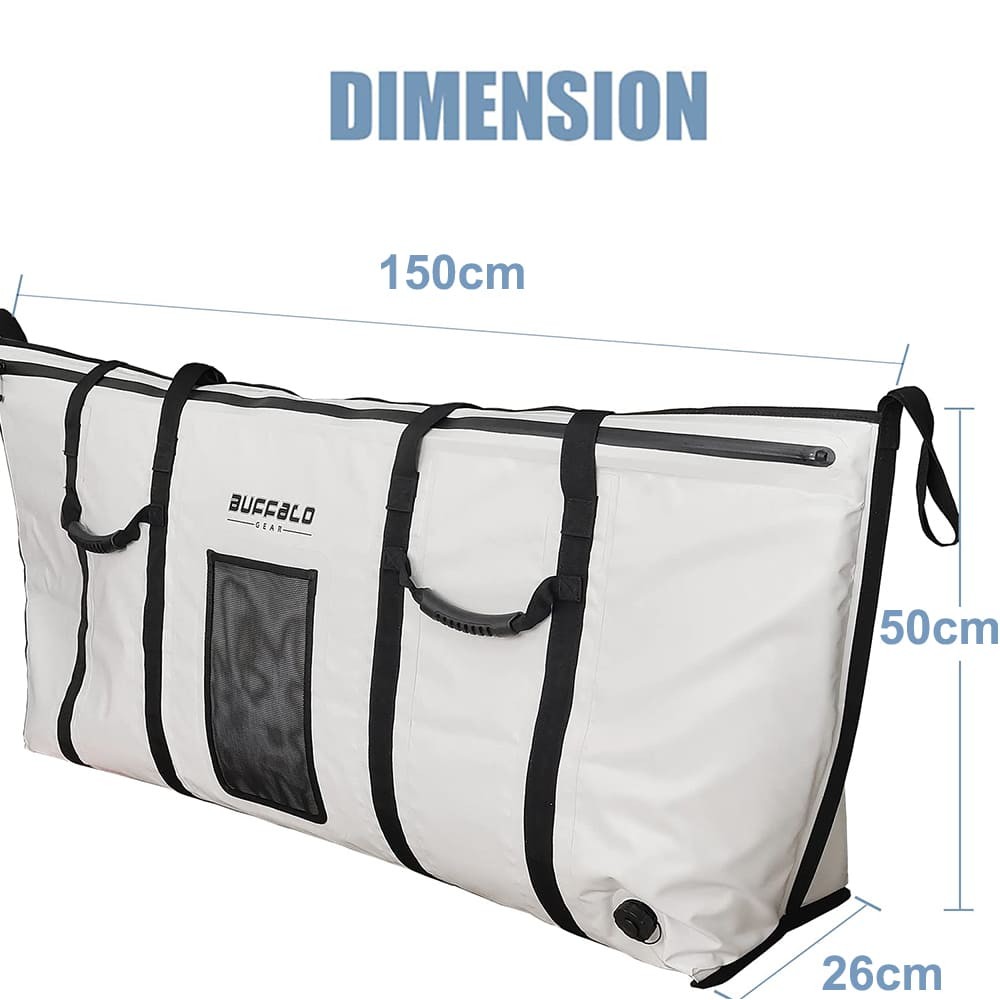 Picture of Buffalo Gear Insulated Waterproof Fish Cooler Kill Bag 150x30x50cm (Size: M)